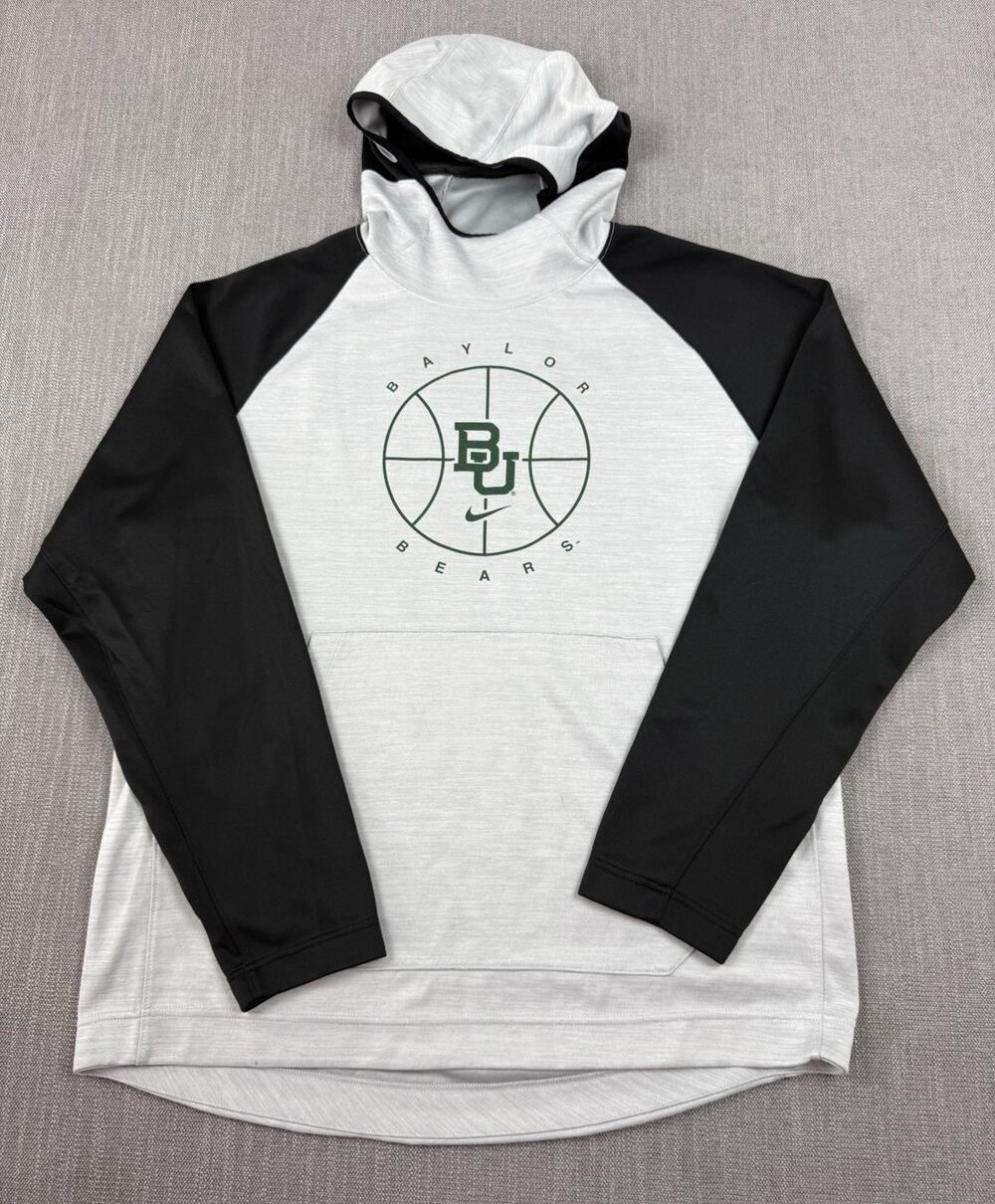 Nike Dri-FIT Baylor Bears Basketball Hoodie XL Gray Black Performance Pullover